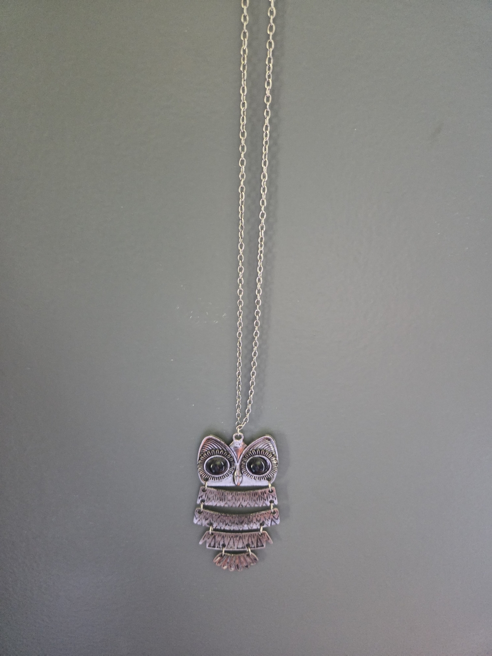 Silver Owl Pendant Necklace - Women's Jewelry